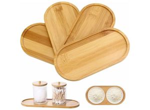 9334712901791 - Bambustablett rechteckige Bambustabletts ovale Bambustabletts ovale Bambustabletts Serviertablett aus Bio-Bambus Obstpalettentablett 4