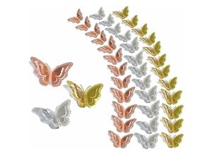 9334712902057 - Qiedie - 36 Stück Schmetterlings-Wanddekor-Aufkleber 3D-hohle Schmetterlings-Wandaufkleber Gold Silber Roségold 9334712902057 - Qiedie - 36 Stück Schmetterlings-Wanddekor-Aufkleber 3D-hohle Schmetterlings-Wandaufkleber Gold Silber Roségold
