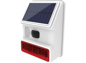 9334712903450 - Qiedie - Solar-Außensirene Alarmsirene mit 110 dB LED-Blinklicht kompatibel mit Alarmsystem für Zuhause Bauernhof Scheune Villa Hof Garten