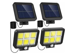 9334712906123 - 2er-Pack 160 COB-Bewegungsmelder-Solarleuchten für den Außenbereich wasserdichte Gartendekor-Leuchten