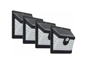 9334712906185 - Qiedie - 4er-Pack 40 LED-Solarleuchten für den Außenbereich 3 Modi Bewegungsmelder wasserdichte Wandleuchten für Gartentor Gang Hof