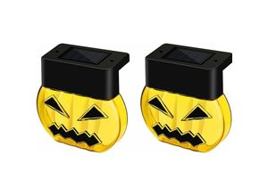 9334712906215 - Qiedie - Solar-Kürbisförmige wasserdichte LED-Solarleuchte für den Außenbereich Halloween-Dekoration für Garten Poolzugang Terrasse Treppe