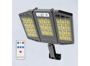 9334712906369 - Solarsensor-COB-LED-Licht für den Außenbereich – verstellbare wasserdichte Wandleuchte mit Fernbedienung – moderne Wandleuchte zur Wandmontage (a)