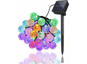 9334712906772 - 30 LED-Kristallkugel-Lichterkette – Solar-Lichterkette für Garten Weihnachtsdekoration Außenterrasse Rasen Garten Hochzeit Party-Dekoration