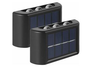 9334712906833 - Gotrays - 2er-Pack wasserdichte LED-Solarleuchten für den Außenbereich für Balkon Hof Straße Landschaft Gartendekoration