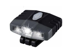 9334712907588 - Qiedie - Klappbarer LED-Scheinwerfer für den Außenbereich Mini-tragbarer freihändiger Hut ultrahell ideal zum Angeln Handarbeiten Schwarz