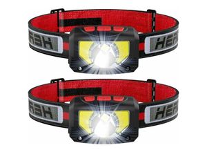 9334712907816 - Qiedie - 2er-Pack wiederaufladbare LED-Stirnlampe mit 1000 Lumen und Bewegungssensor IPX5 wasserdicht perfekt zum Laufen Camping Wandern