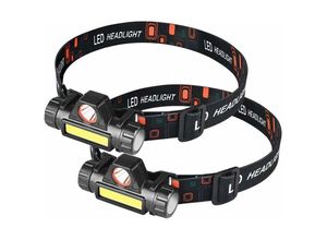 9334712907830 - Qiedie - 2er-Pack Outdoor-Camping-Magnetscheinwerfer mit doppelter Lichtquelle leistungsstark wiederaufladbar wasserdicht für Nachtangeln Reiten