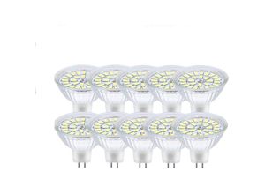 9335886295525 - GU53 LED-Leuchtmittel Kaltweiß 6000 K MR16 LED 12 V 3 W entspricht 30 W Halogen nicht dimmbare LED-Spot-Glühbirnen 10 Stück [Energieklasse F]