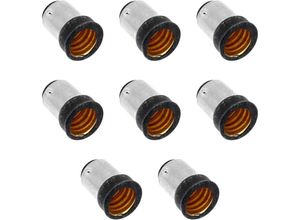 9335886295624 - Aougo - LED-Lichtadapter – 8 Stück Lampenfassungskonverter Lampensockel-Adapter Lampenfassungs-Zubehör (B15 auf E14)