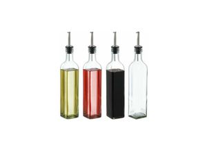 9336579014164 - Eting - Essig- und Ölspender Set 4 Glasflaschen 500 ml Ausgießer Olivenöl & Vinaigrette Ölflasche transparent