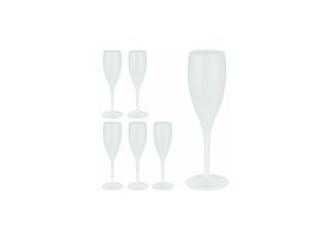 9336579014362 - Eting - Sektgläser Kunststoff 6er Set bruchfest & BPA-frei Mehrweg Champagner Gläser 100 ml Sektbecher weiß