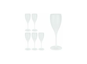 9336579014379 - Eting - Sektgläser Kunststoff 6er Set bruchfest & BPA-frei Mehrweg Champagner Gläser 140 ml Sektbecher weiß