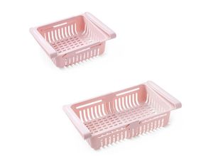 9336579219484 - Eting - Einstellbare Kühlschrank Partition Layer Organizer (4 Stück Rosa)