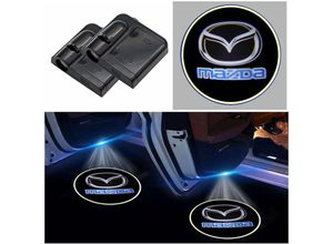 9339652279757 - 2Pcs für Mazda Drahtlose Autotür Logo Licht led hd Willkommen Mit freundlicher Genehmigung Geister Schatten Projektor Lampe Fit für Mazda Autos