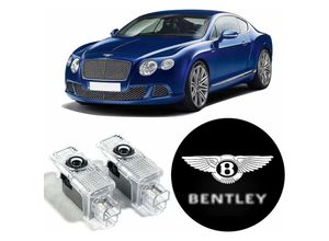 9339652279917 - Stück verblassen nie Auto-LED-Türlicht-Logo-Projektor für Flying Spur Bentayga Continental GT ultrahelles Stufen-LED-Türlicht-Zubehör