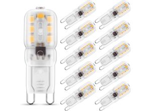 9344510849362 - 2 w G9 Warmweiß 3000 k LED-Glühbirne entspricht 25 w Halogenlampe 230 v ac 200 lm 360° breite Strahlen G9-Sockel 10er-Pack [Energieklasse a+]