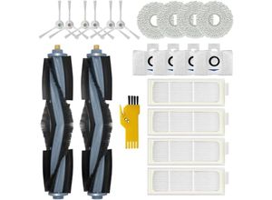 9344510863207 - Zubehörset für ecovacs deebot T20 omni Staubsaugerroboter Ersatzteile 20 Packungen 2 Walzenbürsten 4 Filter 6 Seitenbürsten 4 Mop-Tücher 4