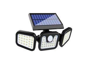 9351729819628 - 2 Stück Solarlampen für außen mit Bewegungsmelder 74 LED Solarleuchte 3 einstellbaren Köpfen 3-Modus Solarstrahler IP65 Wasserdichte Solarlampen