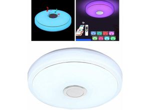 9351729877697 - LYCXAMES LED Deckenleuchte 38W Dimmbar Deckenleuchte mit Fernbedienung und Bluetooth-Lautsprecher RGB-Farbwechsel Deckenlampe für Küche