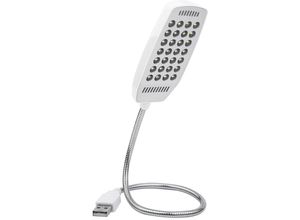 9351729927446 - LYCXAMES - USB-Laptop-Lampe Mini-Licht 5 V flexibler Schwanenhals 28 LED-Lichtquelle mit Schalter für Studenten Reisende Büroangestellte (weiß)