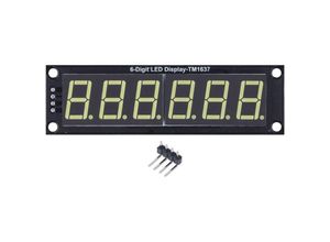 9351729928382 - Lycxames - Digitalanzeigeröhre LED-Segmentanzeigemodul 056 Zoll 6 Ziffern 7 Segmente Tm1637 LED-Anzeigeröhre Digitalanzeige-Steuermodulröhre