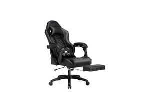 9351729932167 - Gamimg Stuhl mit Fußstütze 180KG Belastbarkeit Ergonomischer Gamer Mit Lendenwirbelmassage Sessel Verstellbare Armlehne pc Stuhl Ergonomischer Gaming