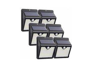 9351729952844 - Rhafayre - Outdoor Solarleuchte [6 Pack 150 led - 1000 Lumen] Wasserdichte Solarleuchte Solarbetriebene Leuchte mit Bewegungssensor Drahtlose