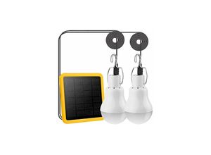 9351729962270 - Solarleuchten für den Außenbereich 110 Lumen mit 800 mAh Solarpanel tragbare LED-Glühbirne 35 m USB-Kabel Hängeleuchte für drinnen und draußen