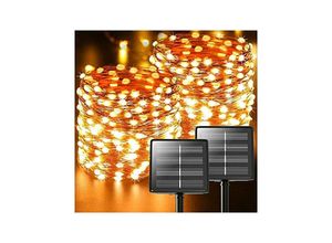 9351729962447 - Solar-Lichterkette für den Außenbereich 2 Stück 44 m 440 LEDs Total Litogo Ribbon String Lights Outdoor Solar-Lichterkette 8 Modi wasserdichtes