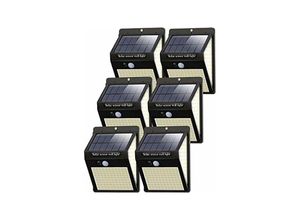 9351729962584 - 6er Pack 230 led Solarleuchte Outdoor Bewegungssensor Wasserdicht Outdoor Solarleuchte Kabellos 3 Modi Solar led Strahler Outdoor Solarbeleuchtung