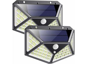 9351729967121 - Rhafayre - Solarleuchten für den Außenbereich 162 led solarbetriebene Leuchten 270º Weitwinkelbeleuchtung mit Bewegungssensor led wasserdichte