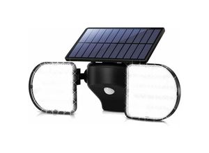 9351729967596 - Solarleuchten für den Außenbereich 56 LED-Solarflutlichter Bewegungssensor Doppelpaneel Sicherheitslicht 360 ° verstellbar Wandstrahler IP65