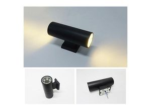 9351729969149 - 9W led Außenwandleuchten Netzbetrieben Schwarz Edelstahl Up Down Außenwandleuchten für Haustür Patio Terrasse Flur Veranda Pfosten Garage