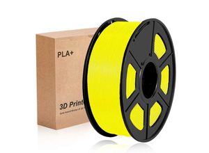 9351729984753 - Minkurow - Filament 175 mm Pla Plus 3D-Drucker-Filament Maßgenauigkeit + - 003 mm 1-kg-Spule (22 Lbs) 3D-Drucker-Filament für 3D-Drucker Gelb