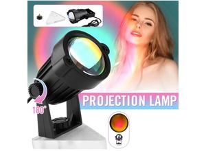 9351729987129 - Regenbogen-Sonnenuntergangslampe Sonnenuntergangsprojektionslicht 180-Grad-Drehung USB-Aufladung romantische LED-Atmosphäre Nachtlicht für