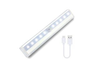 9351729987402 - Minkurow - Schranklicht Tanbaby LED-Bewegungssensor-Licht mit 10 LEDs USB-Aufladung Schranklicht 1 Modus Nachtlicht Schranklicht für Schrank