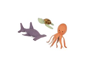 9353515035007 - OlliElla - Kuscheltier-Set HOLDIE FOLK - MARINE ANIMALS 3-teilig