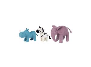 9353515036547 - OlliElla - Kuscheltier-Set HOLDIE FOLK - SAFARI ANIMALS 3-teilig