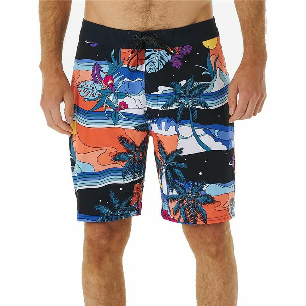 9359082297305 - Herren Badehose Mirage Postcards Schwarz