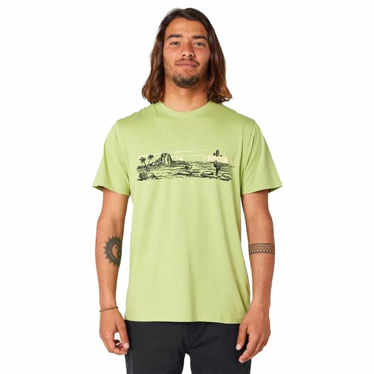 9359082724702 - Herren Kurzarm-T-Shirt Paradise Land Hellgrün 9359082724702 - Herren Kurzarm-T-Shirt Paradise Land Hellgrün