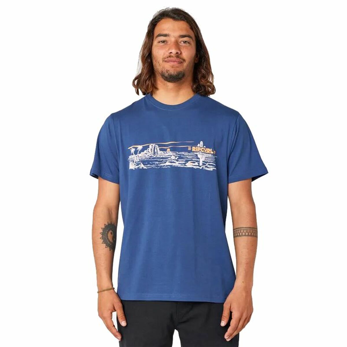 9359082724740 - Herren Kurzarm-T-Shirt Paradise Land Blau 9359082724740 - Herren Kurzarm-T-Shirt Paradise Land Blau