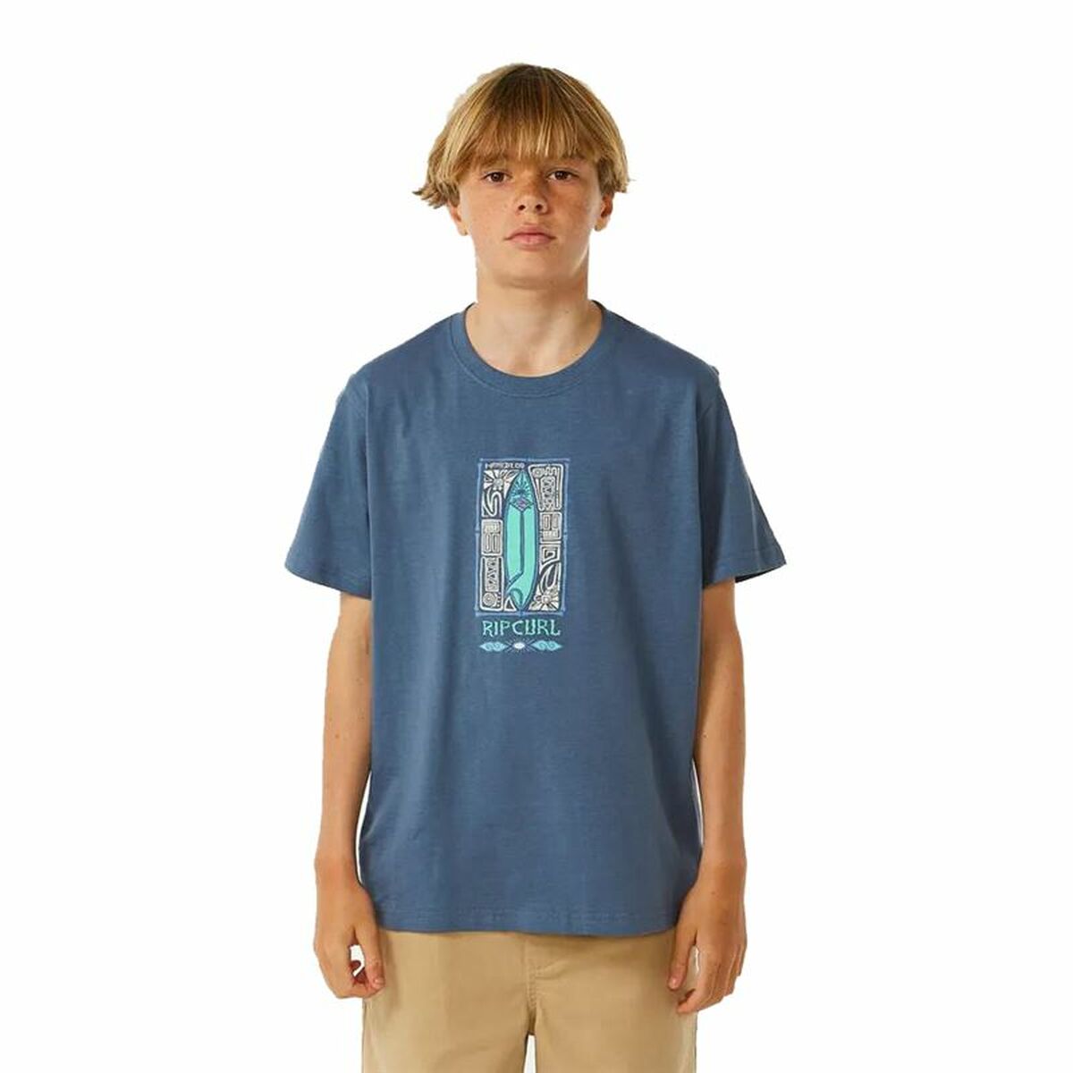 9359082760588 - Kurzarm-T-Shirt für Kinder Lost Island Blau