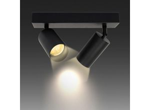 9360172071866 - Led Spotleuchte schwenkbar Schwarz Retro GU10 Deckenlampe Flur Schlafzimmer Spot 2x GU10 Fassung - Vingo