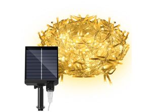 9360172281876 - Led Solar Lichterkette led Lichtervorhang Weihnachtsbeleuchtung Wasserdicht Außen Garten Hochzeit Party Weihnachten Deko 15M 600LEDs Warmweiß - Swanew