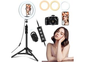 9363092283722 - Vingo - Hengda 10 Fuelllicht Ringlicht Zusatzlicht LED-Licht Faltlicht fuer Fotografie Live-Stream Make-up YouTube-Video mit Stativ Stand Remote