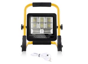 9363092284316 - Led Akku Fluter Solar Baustrahler 50W Arbeitsleuchte Handlampe Außenlampe - Hengda