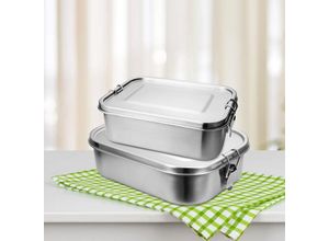 9363092314389 - Edelstahl BrotdoseNachhaltige Lunchbox für Büro Schule Picknick800ml+1400ml - Tolletour