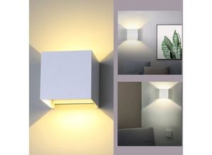 9363092330969 - Swanew - TolleTour led Wandleuchte Wandleuchten IP65 Wohnzimmer Flurlampe Treppen Wandlampe Außen Deko 7W Weiß Warmweiß