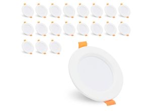 9363092340623 - 20er led Einbaustrahler Deckeneinbauleuchte Set Einbauleuchte Deckenleuchte Einbauspot Deckenspot IP44 400LM Warmweiß 5W Strahler - Tolletour